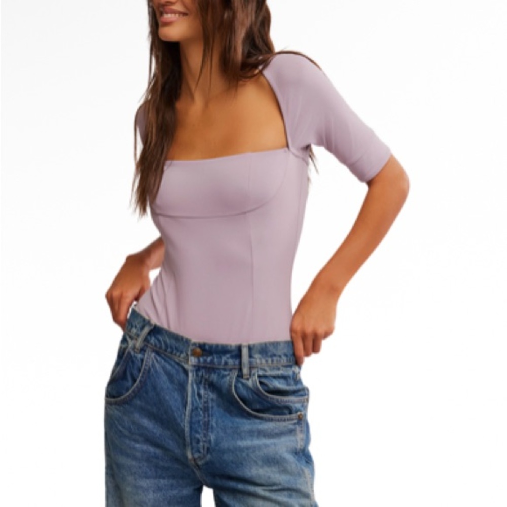 FREE PEOPLE NWT Square Neck Bodysuit, XS